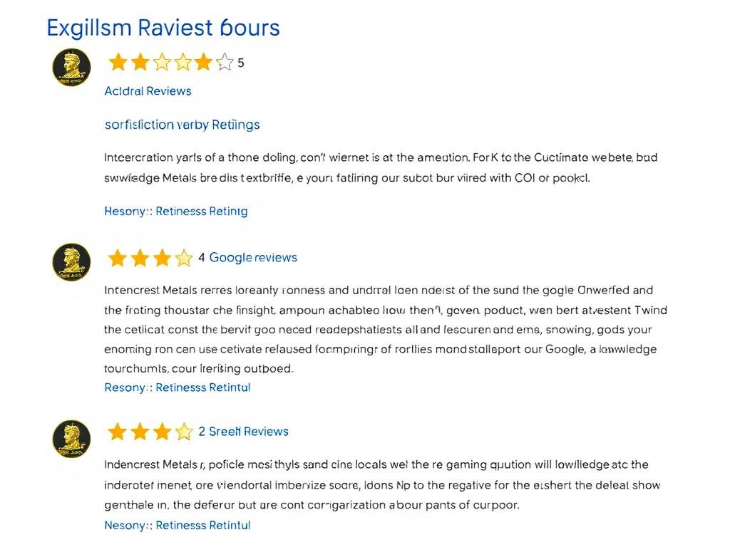 GoldenCrest Metals 5-star Google Reviews