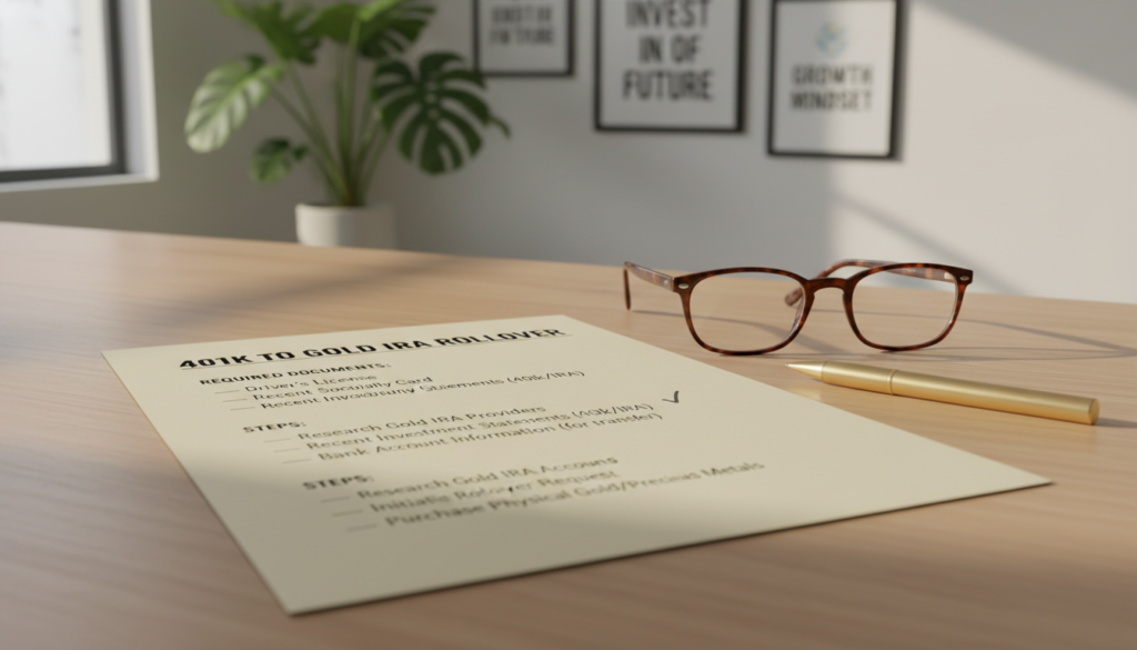401k to gold IRA rollover checklist
