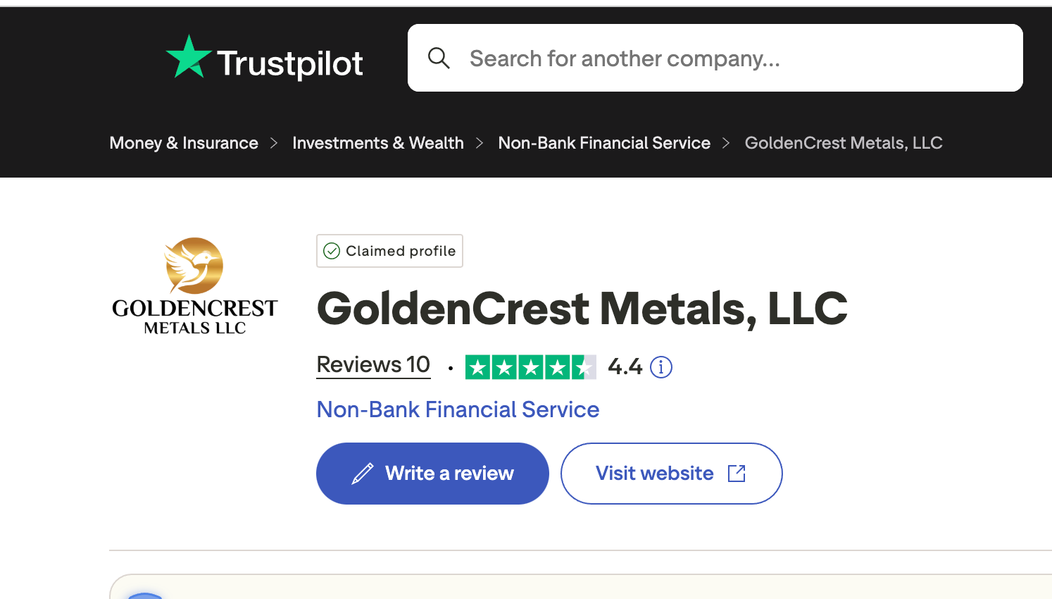 GoldenCrest Metals positive reviews on Trustpilot GoldenCrest Metals positive reviews on Trustpilot