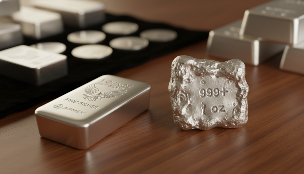 minted vs poured silver bullion