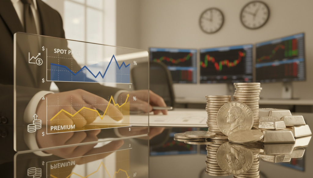 physical silver premiums vs spot price explained