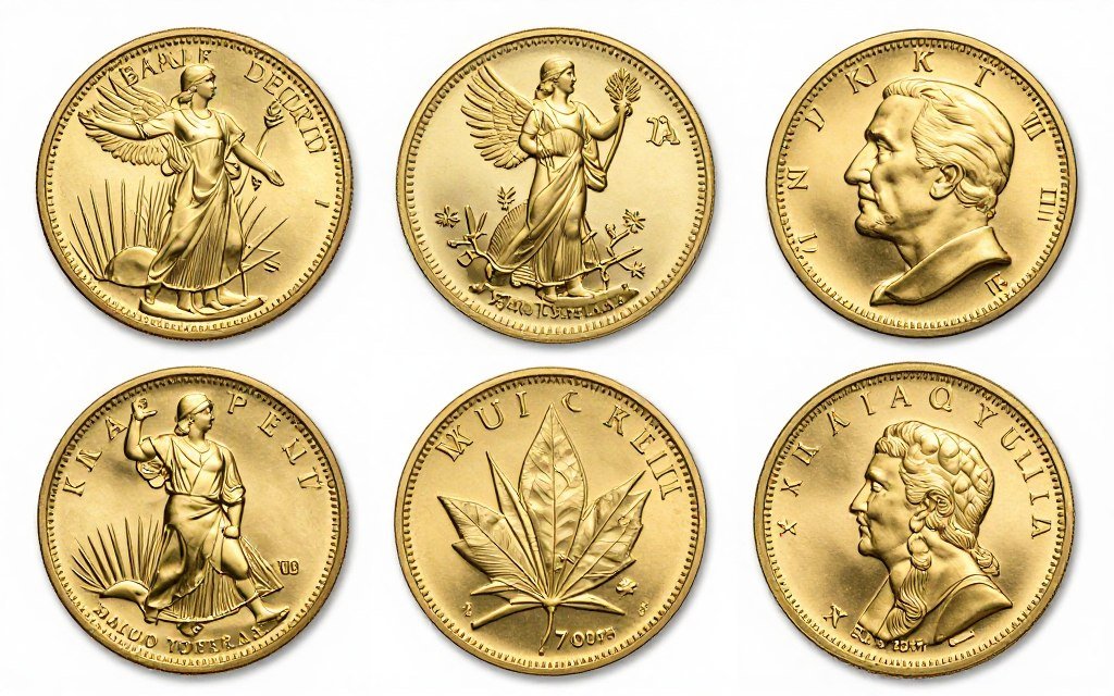 various physical gold investment options coins and bars